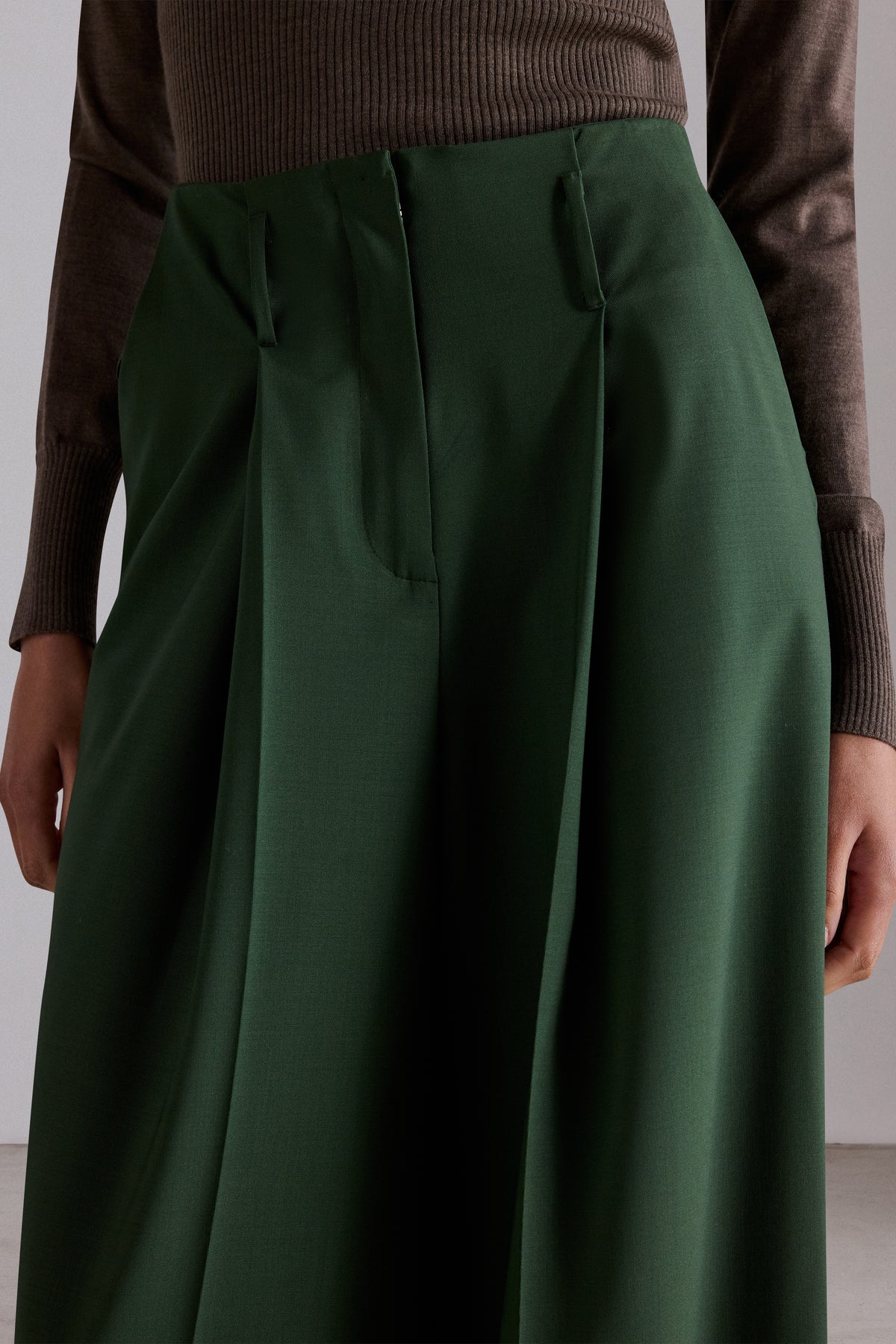 Virgin Wool Trousers with Scarf