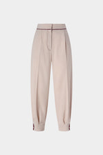 Pantaloni Balloon con Profili a Contrasto