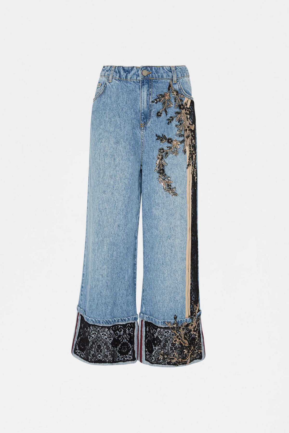 Embellished Palazzo Jeans