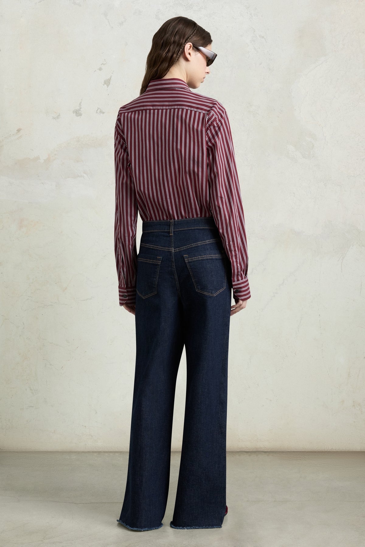 Embellished Wide-Leg Denim Jeans