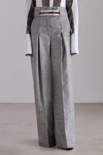 Pantaloni a gamba larga con vita a bustier