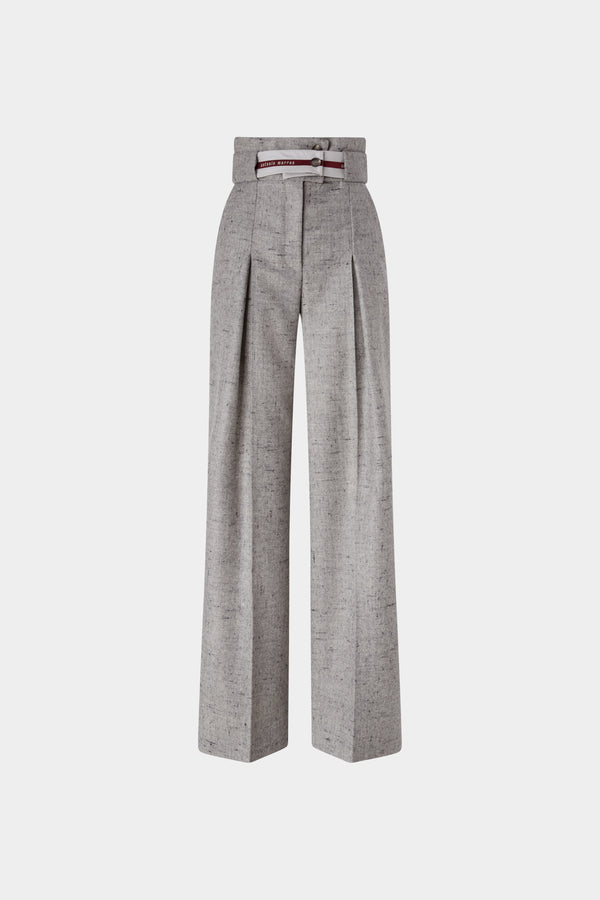 Bustier-Waist Wide-Leg Trousers