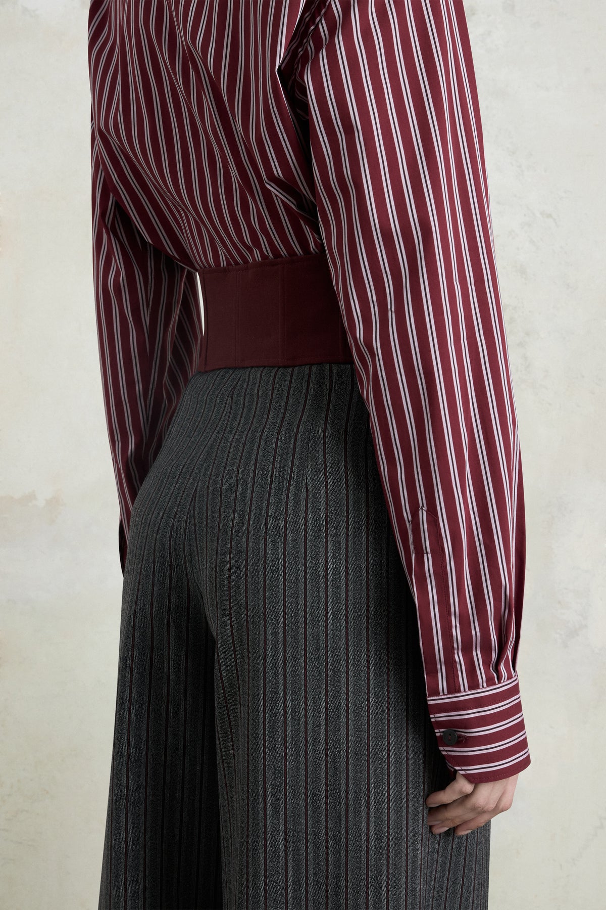Pinstripe Bustier Trousers