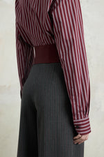 Pantaloni bustier gessato