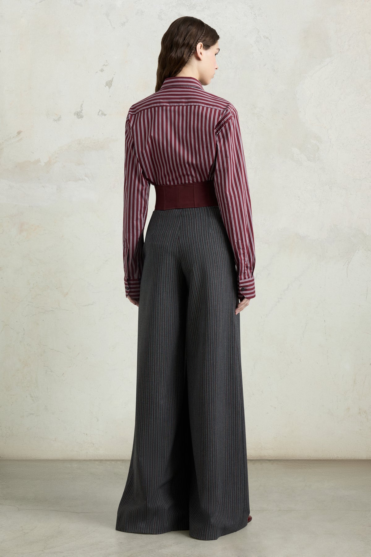 Pinstripe Bustier Trousers