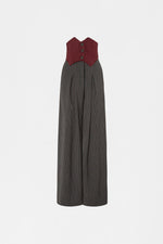 Pantaloni bustier gessato