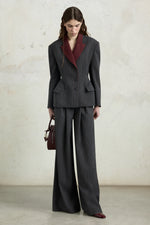 Pantaloni bustier gessato