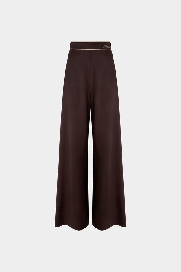 Chocolate Wide-Leg Trousers