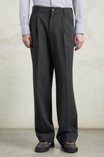 Pantaloni Larghi a Righe Sottili