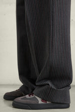 Pantaloni Larghi a Righe Sottili