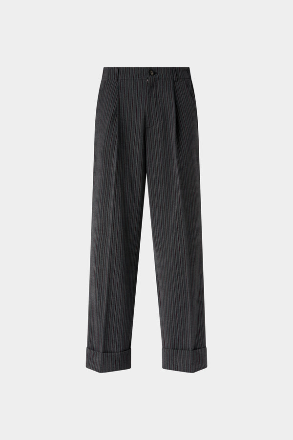 Pinstripe Loose Trousers