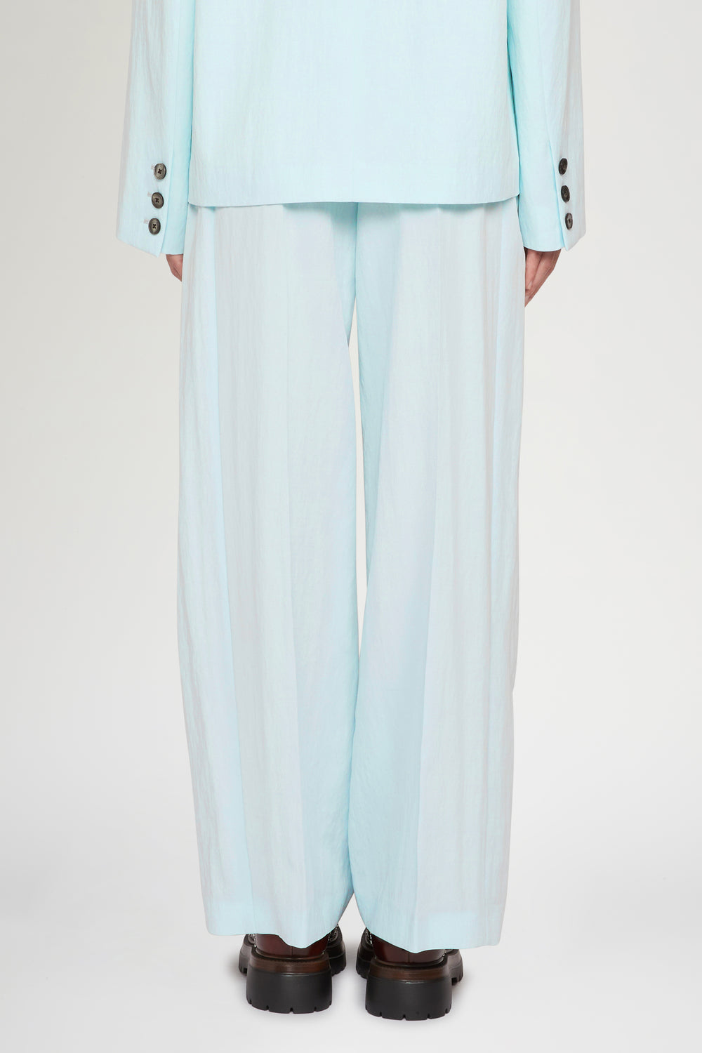 Light-Blue Straight-Leg Pants