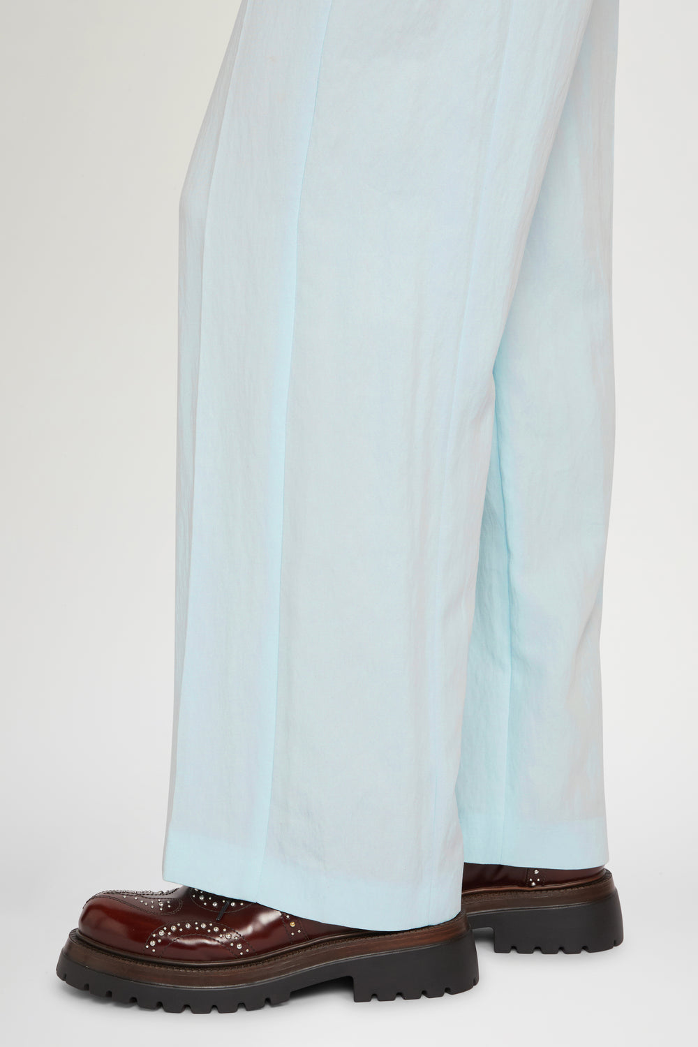 Light-Blue Straight-Leg Pants