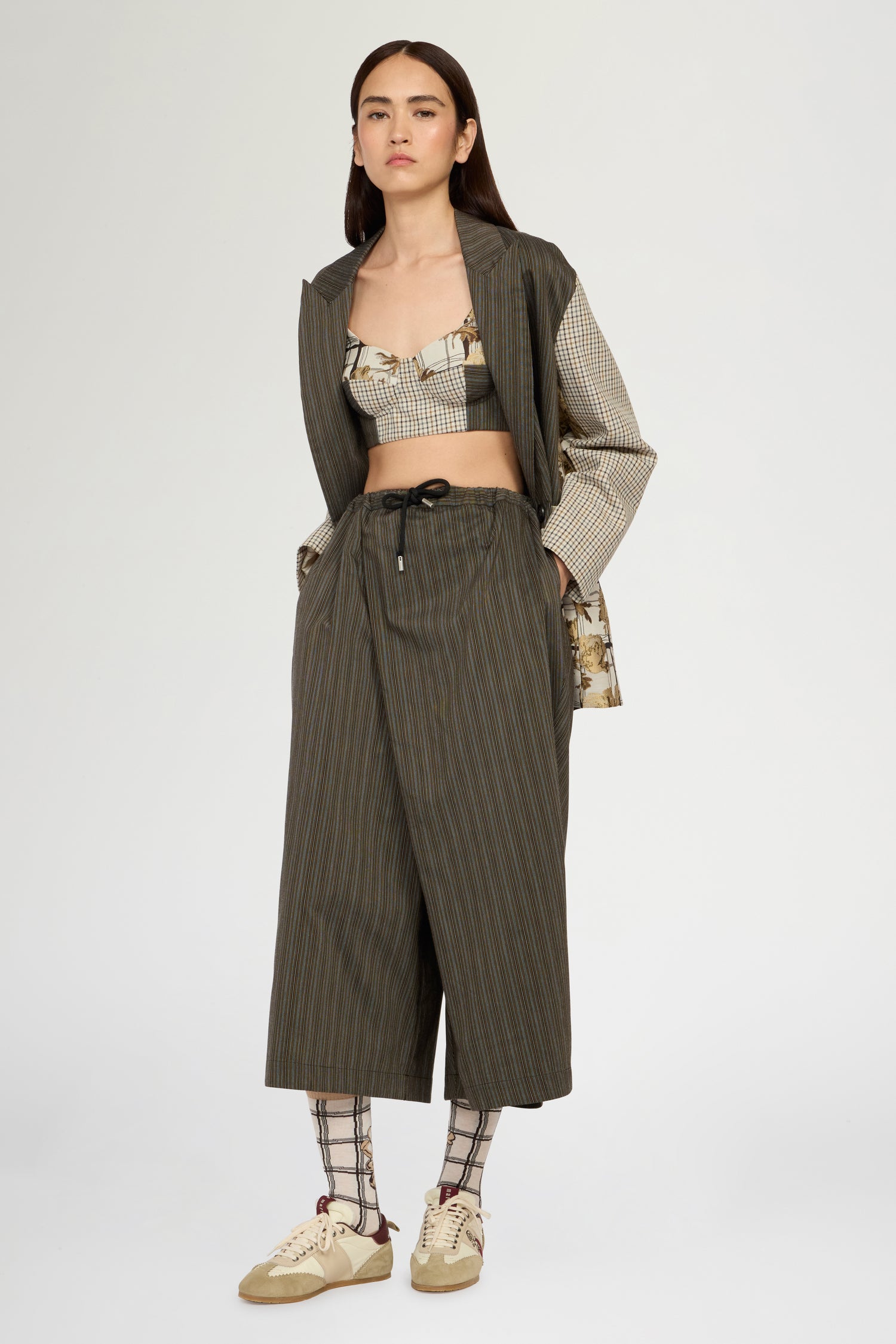 Pantalone Portafoglio Ampio Gessato
