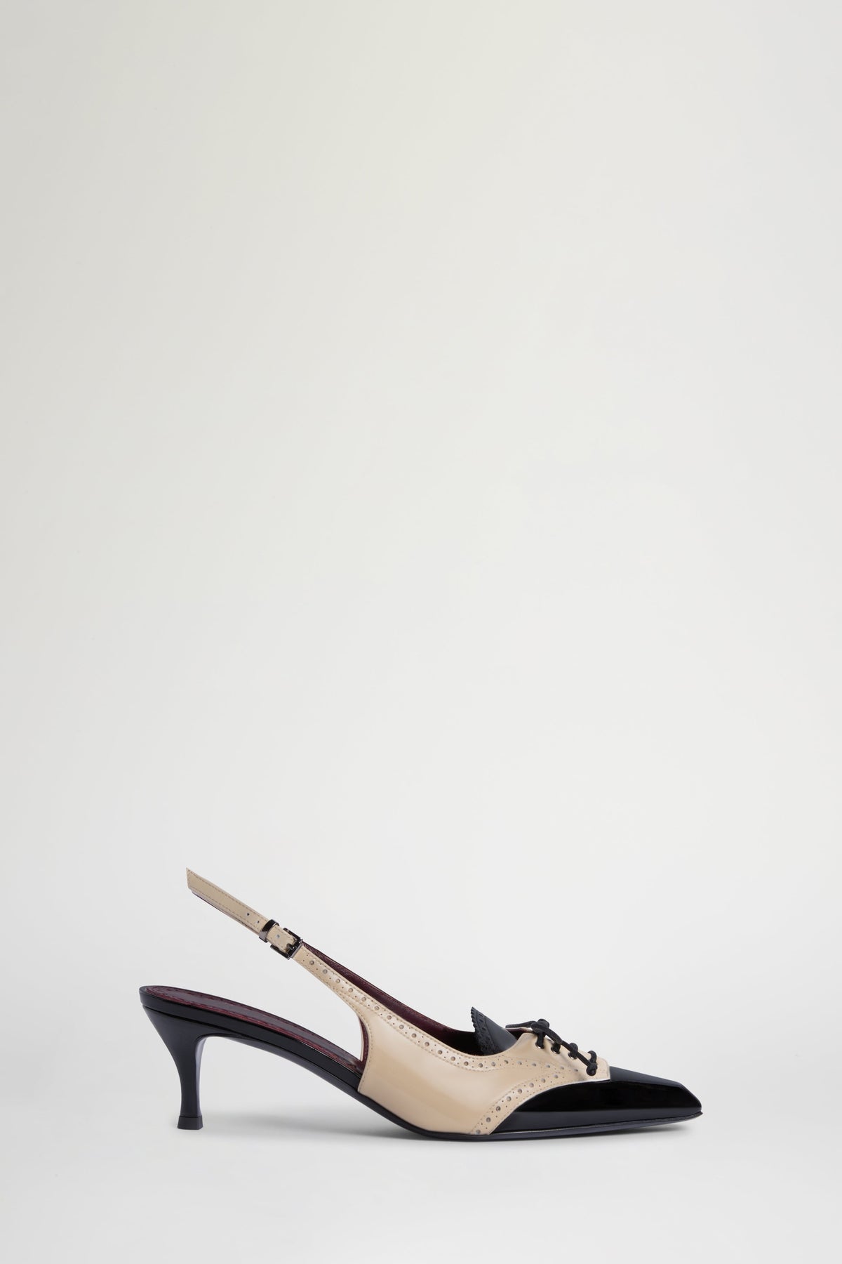 Slingback Nere & Ecrù