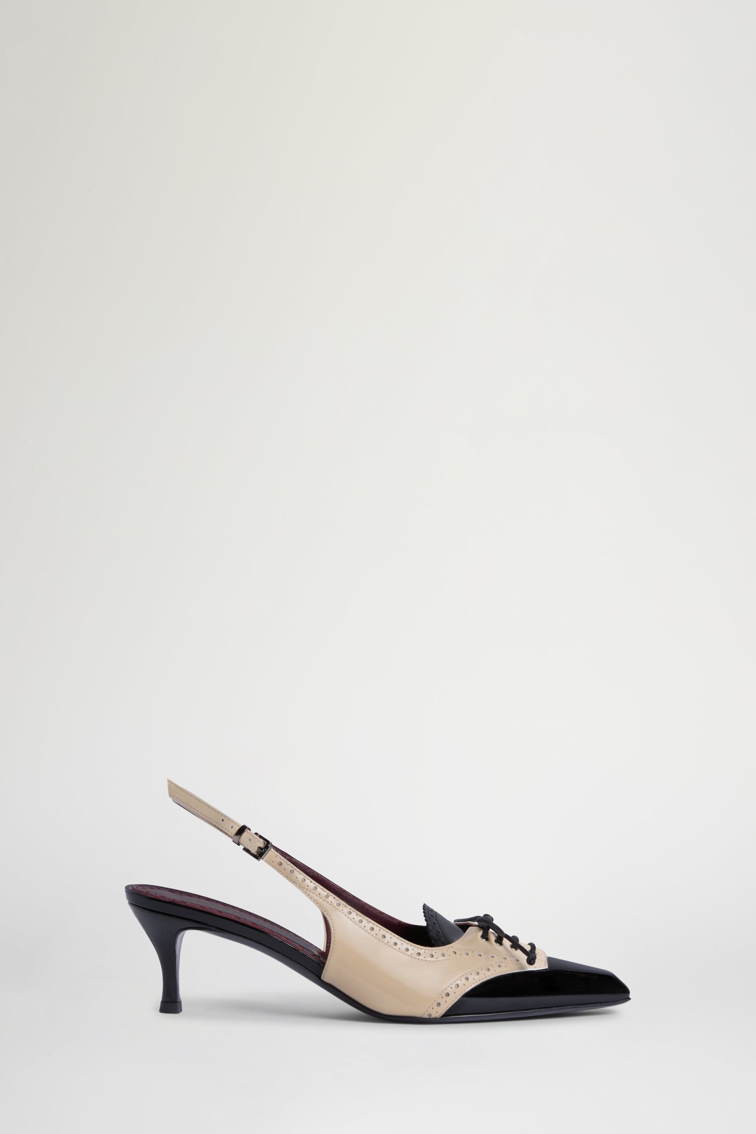 Slingback Nere & Ecrù