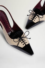 Slingback Nere & Ecrù
