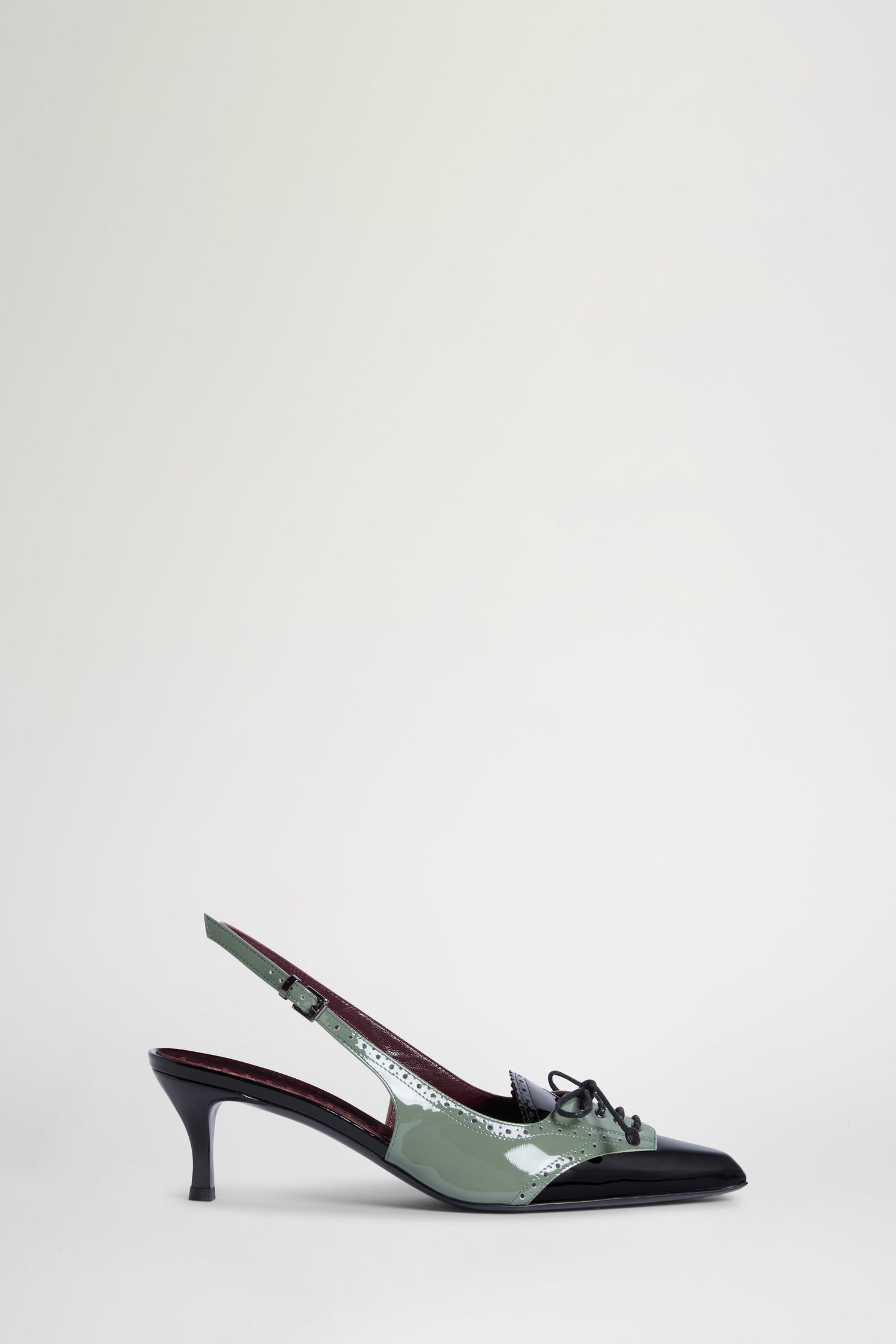 Black & Green Slingback