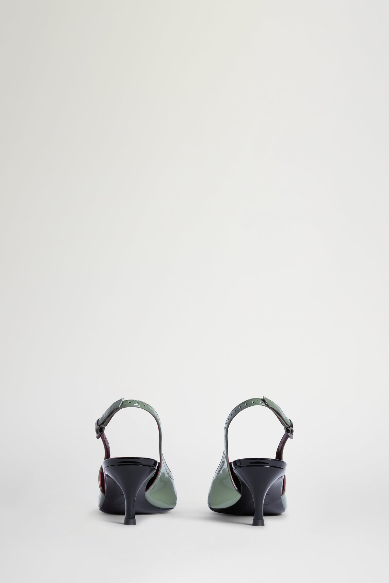 Black & Green Slingback