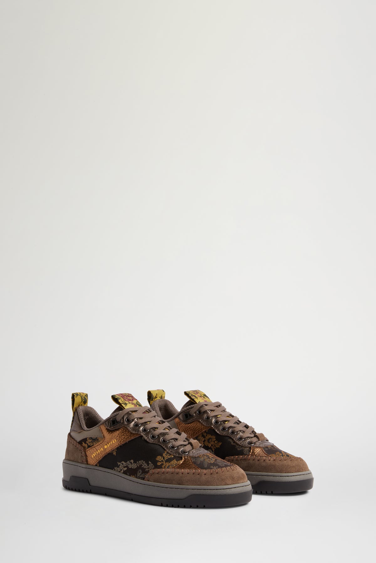 Jacquard Brocade Sneakers with Metallic Trim