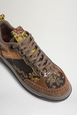 Jacquard Brocade Sneakers with Metallic Trim