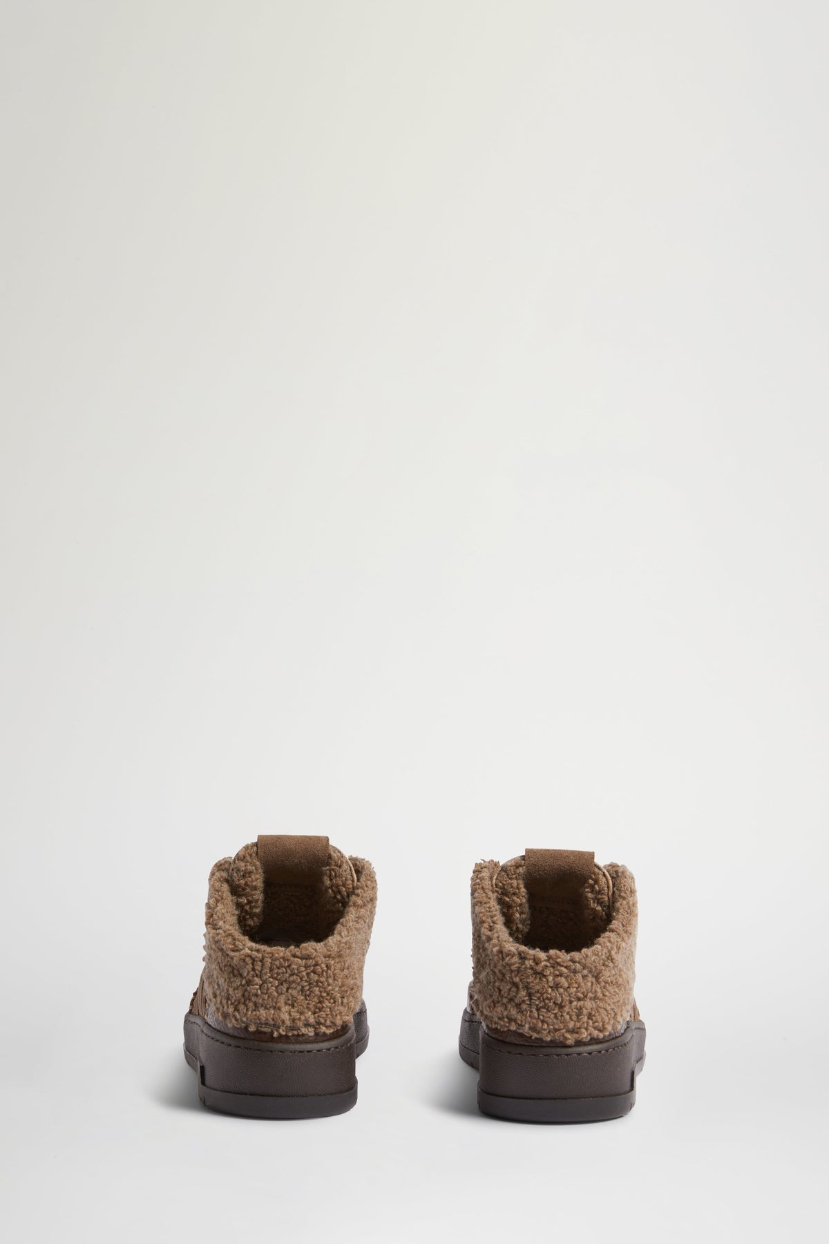 Shearling Mid-Top Sneakers with AM Logo