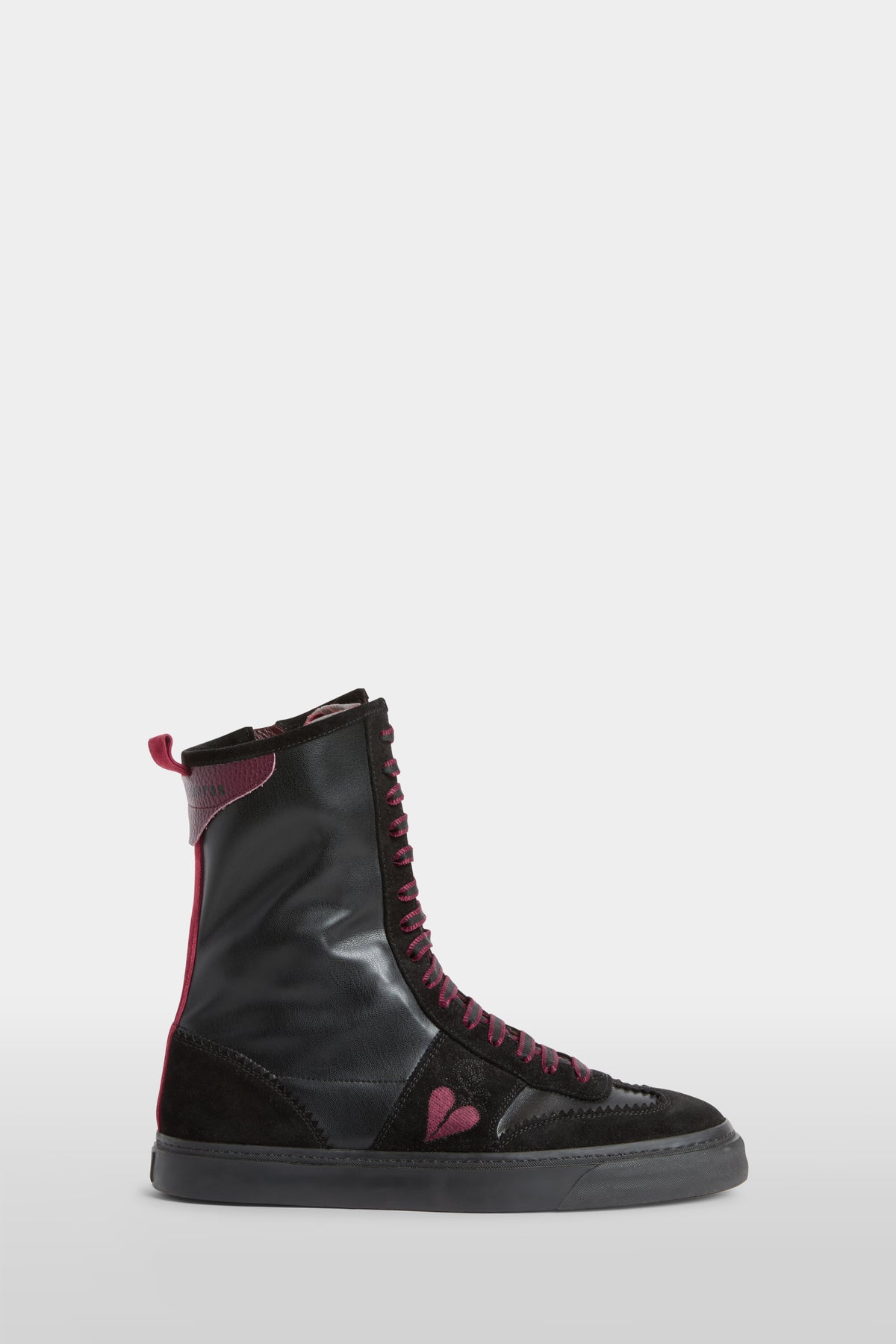 Black Lace-Up Boots