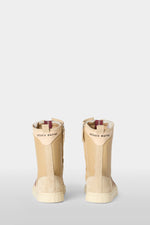 Beige Lace-Up Boots
