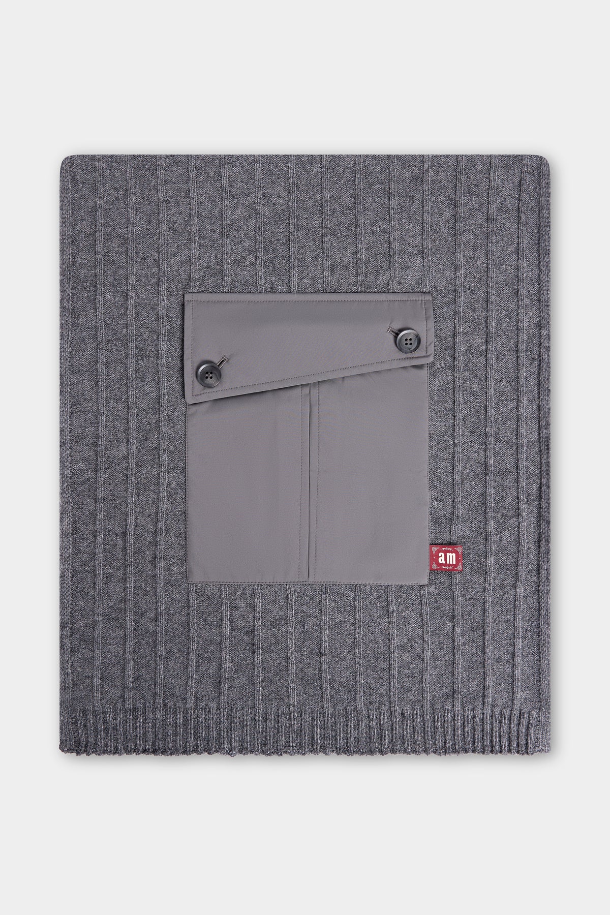 Scarf with Patch Pocket
