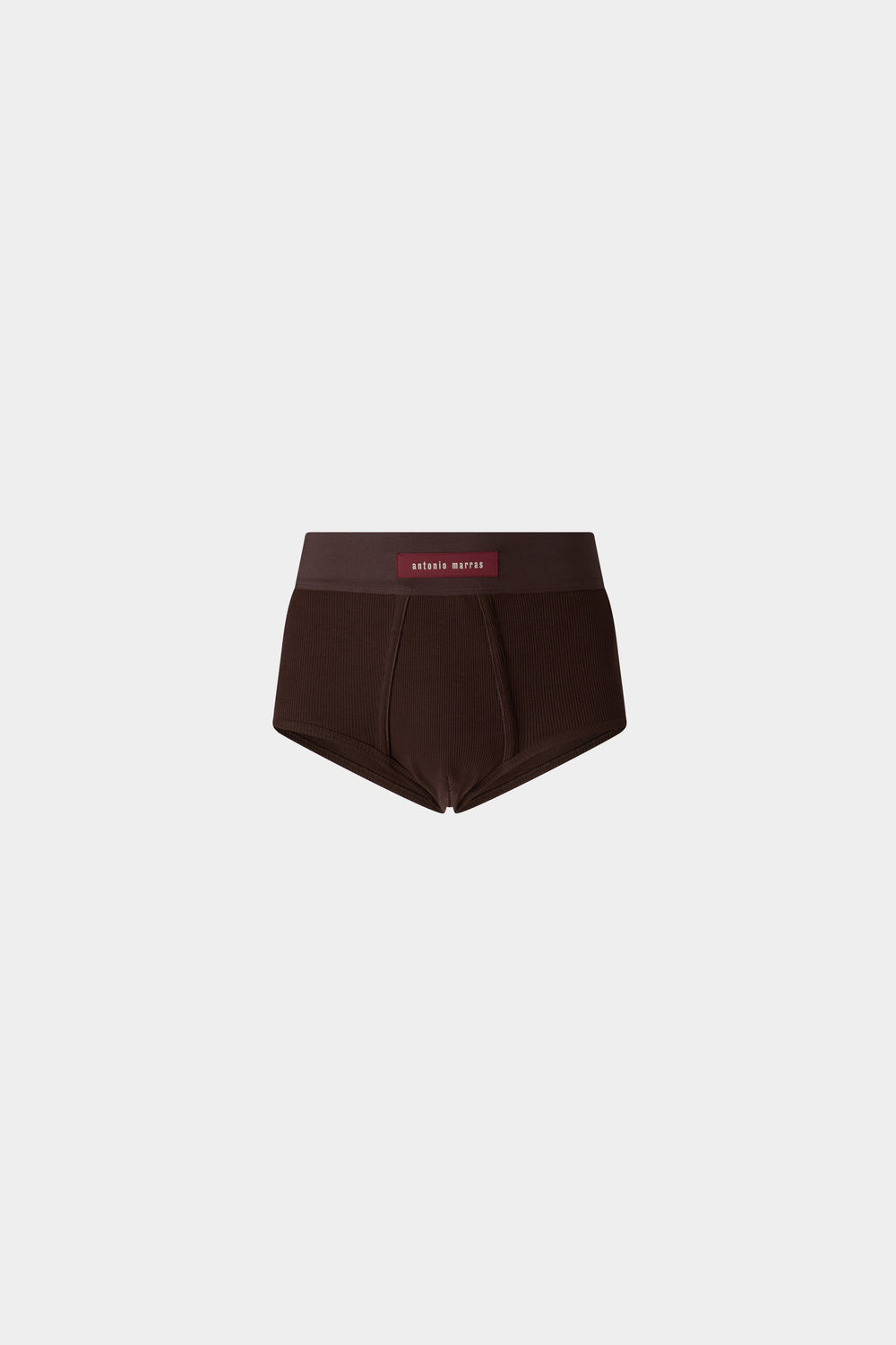 Boxer da uomo in cotone marrona a costine con vestibilità elasticizzata Antonio Marras