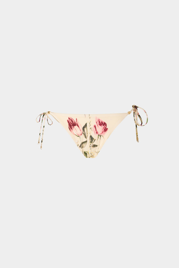 Slip Bikini con Motivo Floreale
