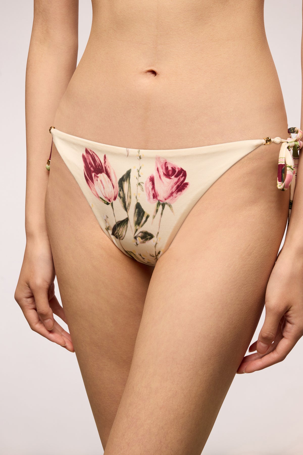 Slip Bikini con Motivo Floreale