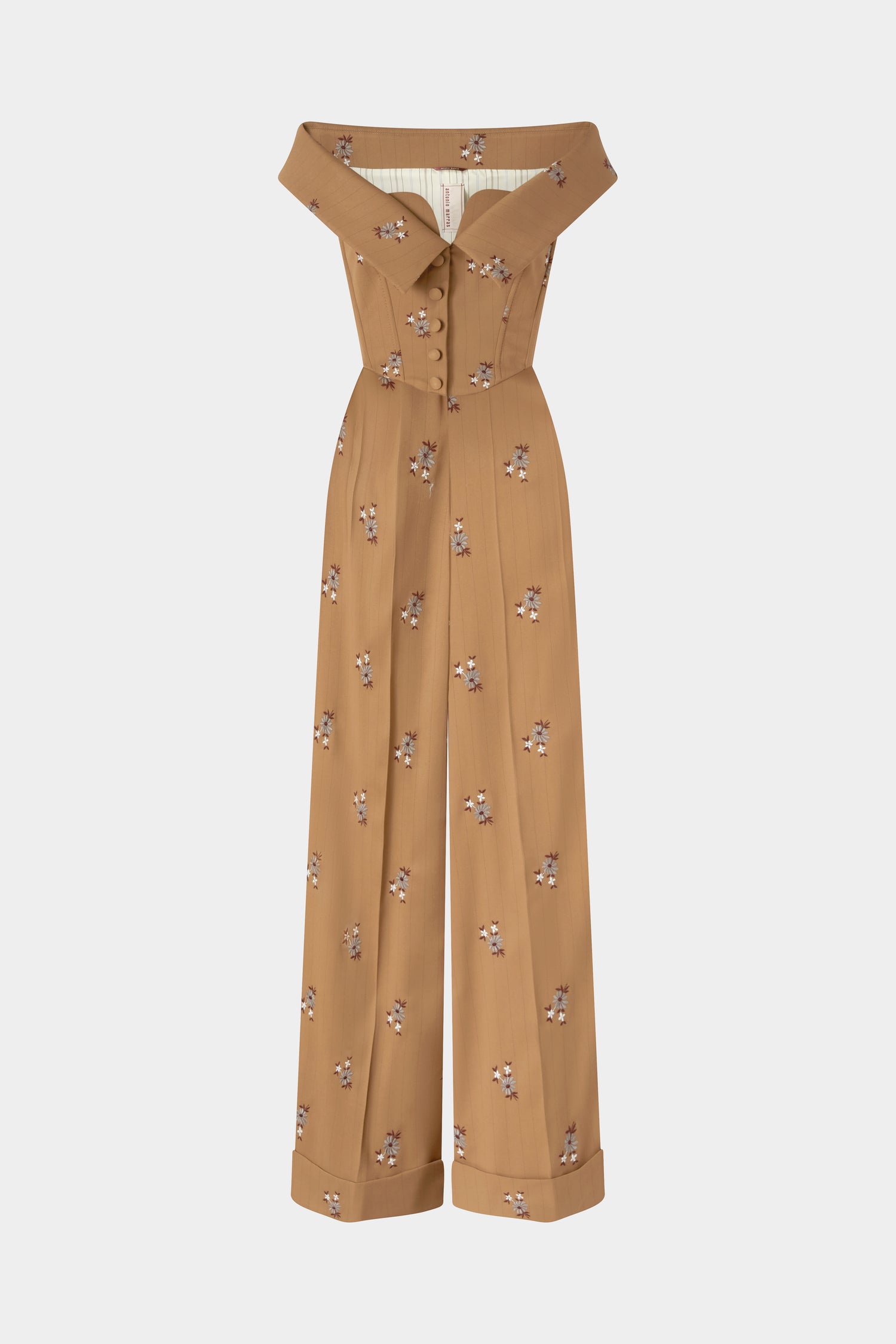 Corset Bodice Wide-Leg Jumpsuit