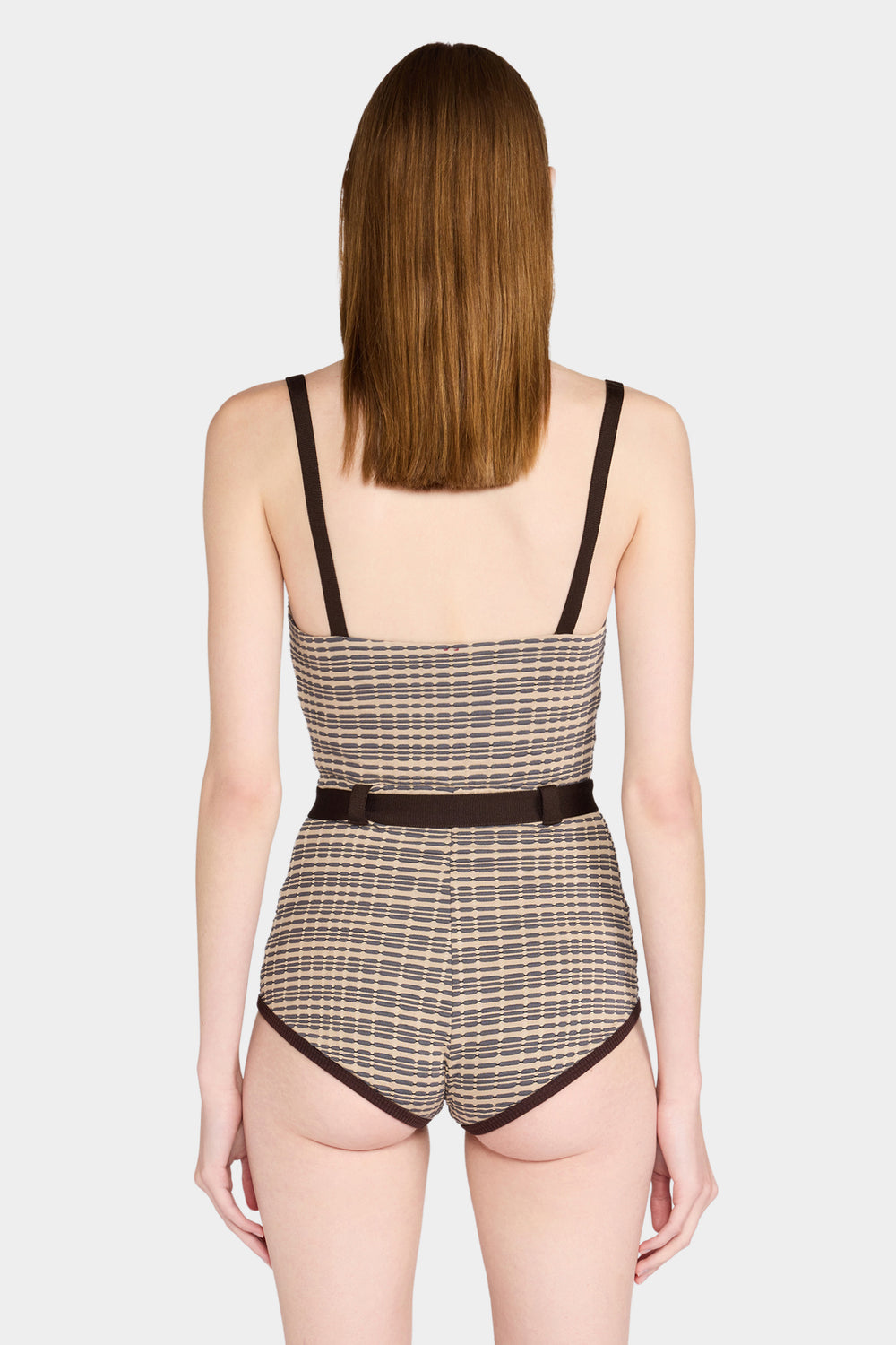 Patterned Belted Playsuit
