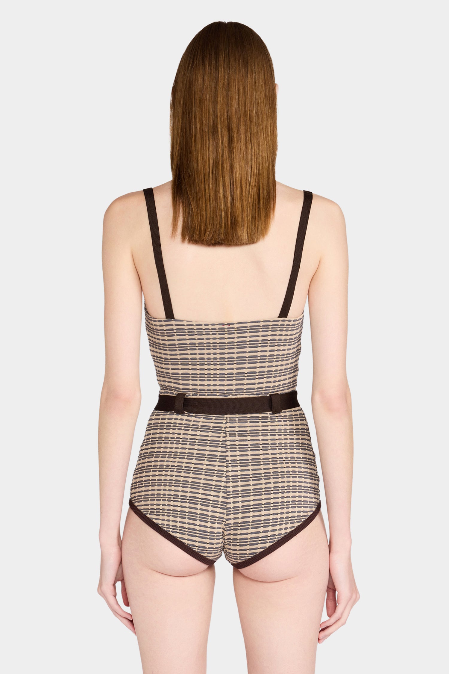 Patterned Belted Playsuit
