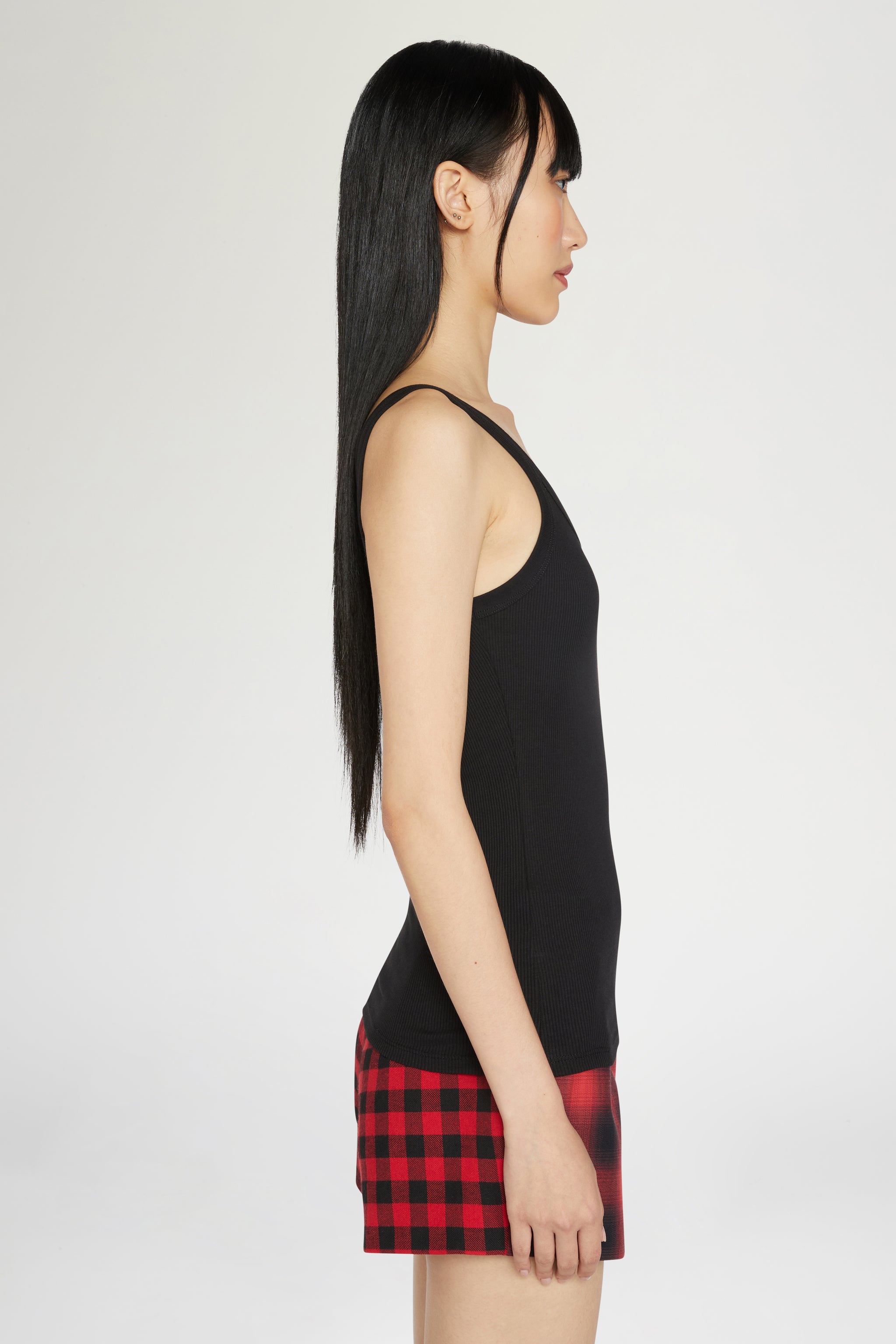 Antonio Marras Heart tank top black ribbed broken heart