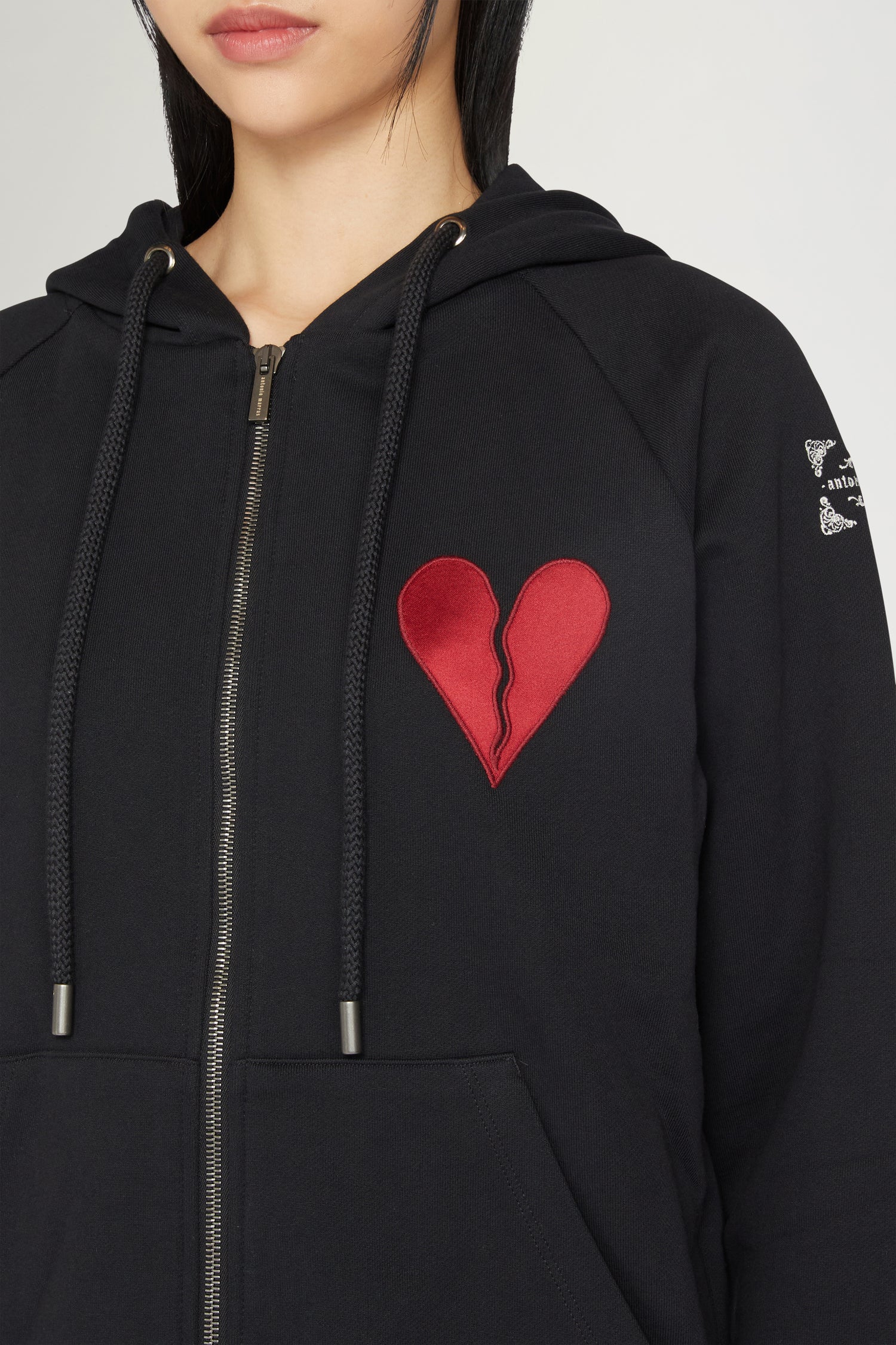 Broken Heart Hoodie with Zip