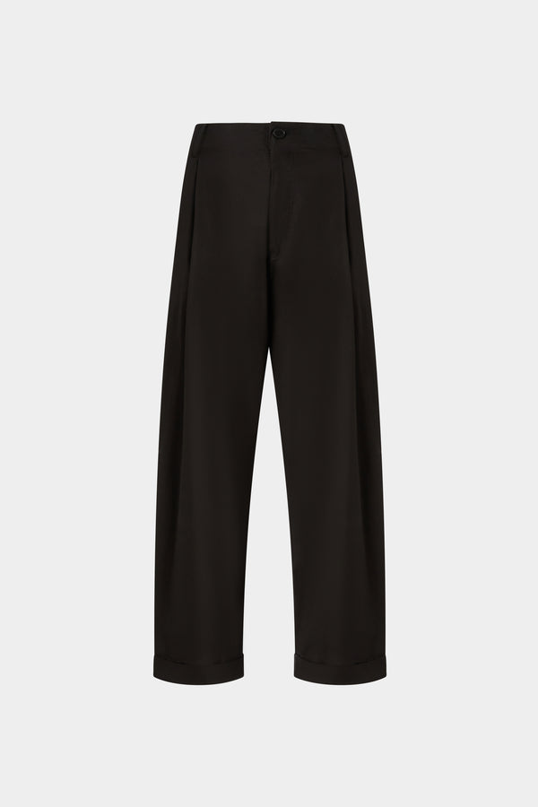 Black Wide-Leg Trousers